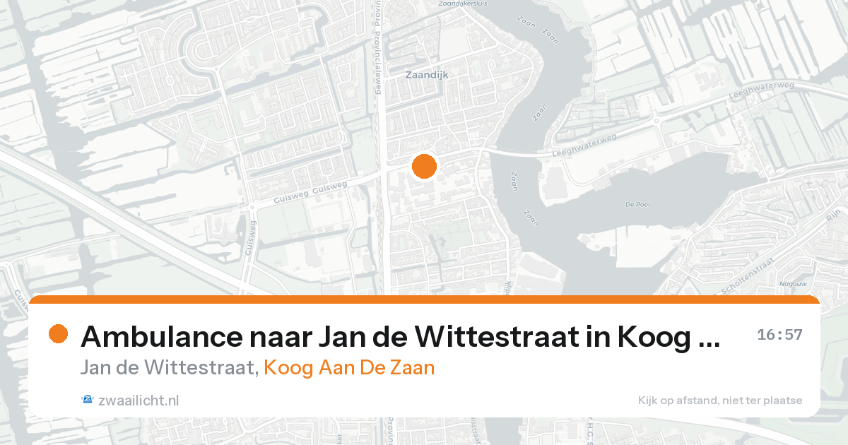 Ambulance naar Jan de Wittestraat in Koog Aan De Zaan — 18 mei 2026