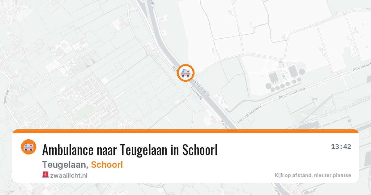 Ambulance naar Teugelaan in Schoorl — 26 apr 2026