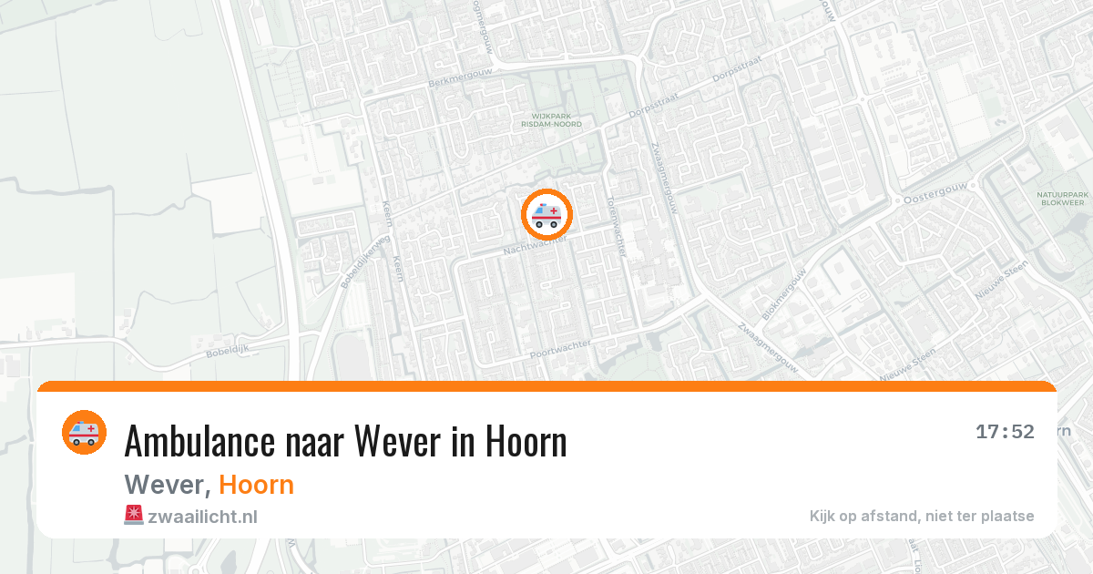 Ambulance naar Wever in Hoorn — 20 mrt 2026