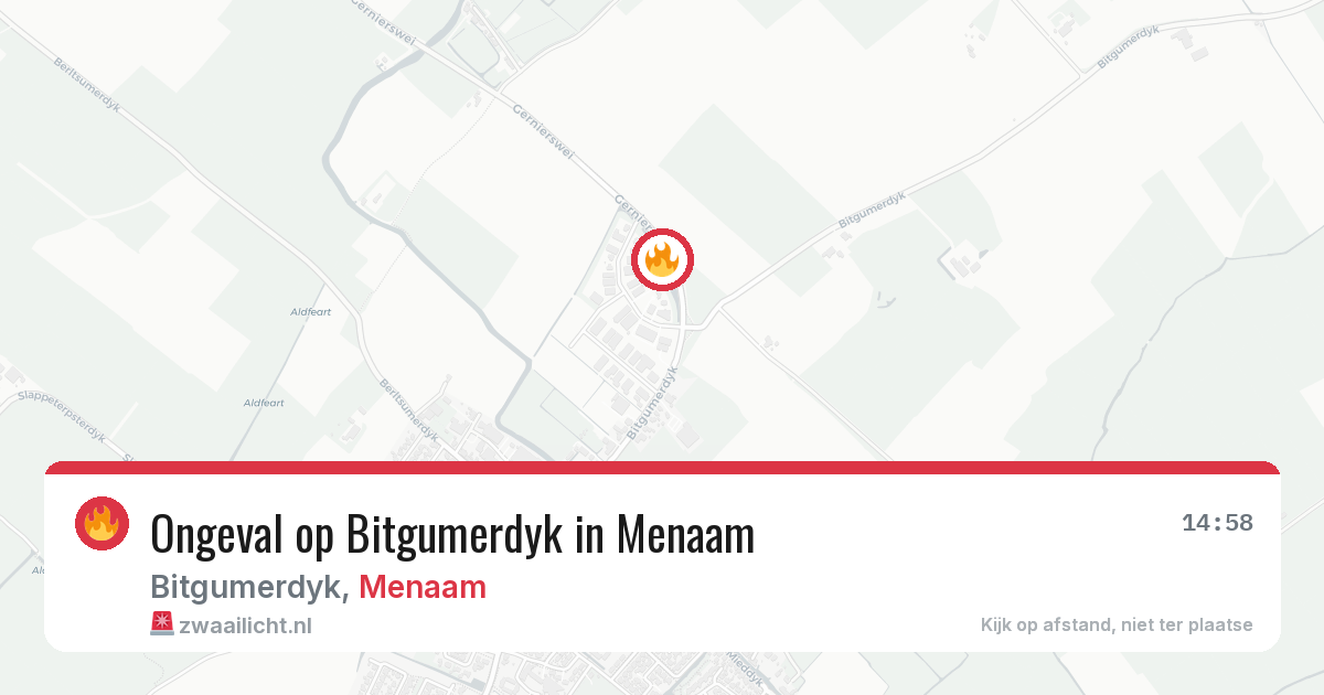 Ongeval op Bitgumerdyk in Menaam — 1 apr 2026