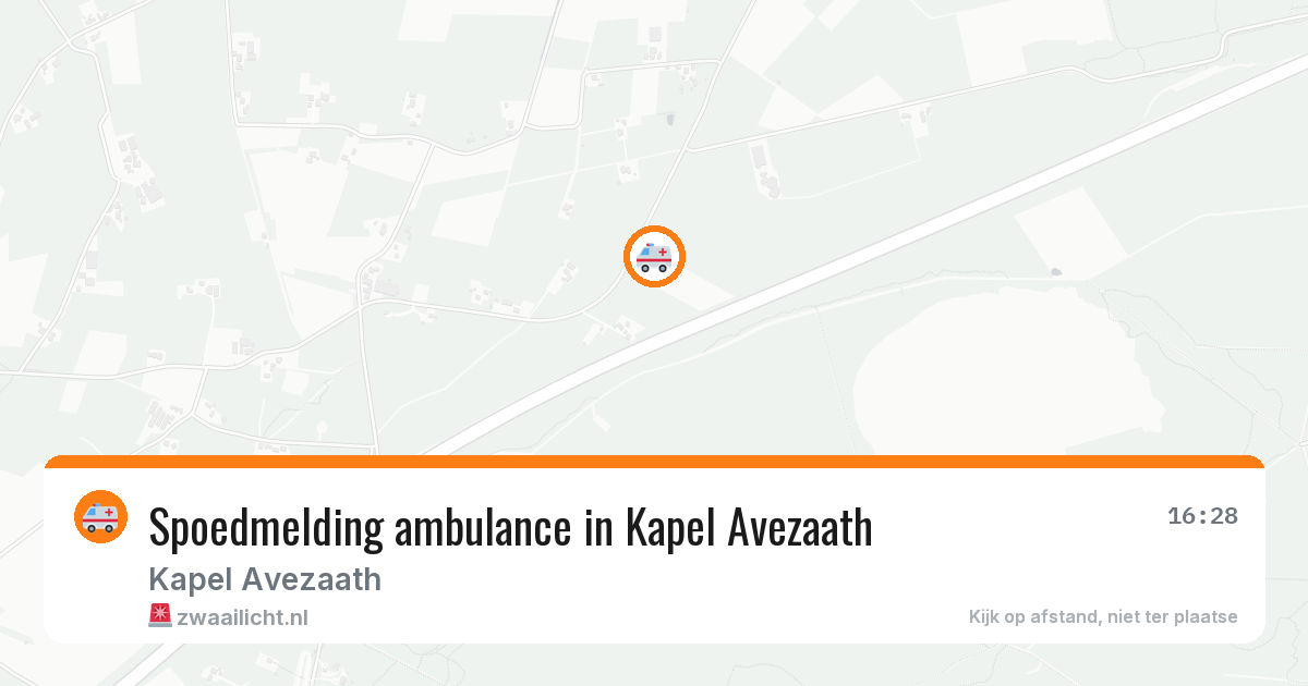 Spoedmelding ambulance in Kapel Avezaath — 14 aug 2026