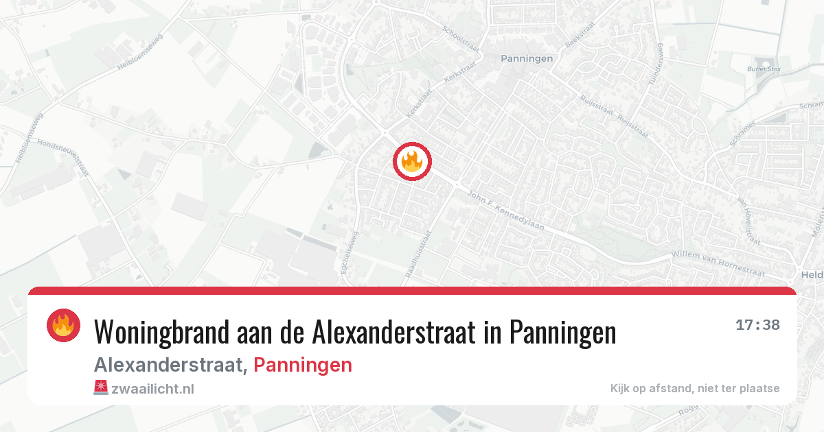 Woningbrand aan de Alexanderstraat in Panningen — 19 mei 2026