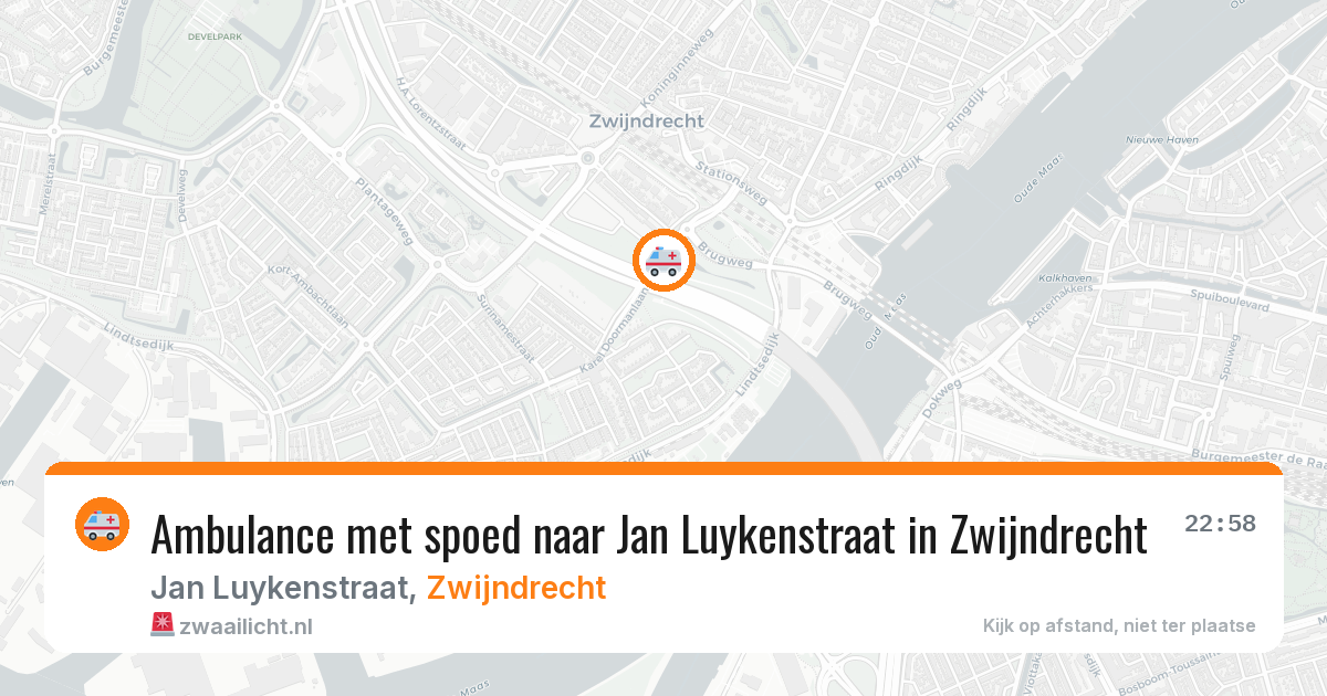 Ambulance met spoed naar Jan Luykenstraat in Zwijndrecht — 29 apr 2026