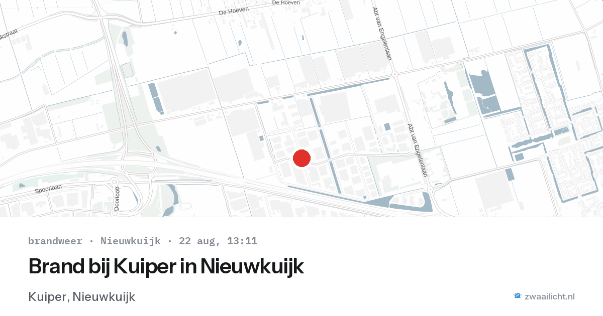 Brand bij Kuiper in Nieuwkuijk — 22 aug 2026