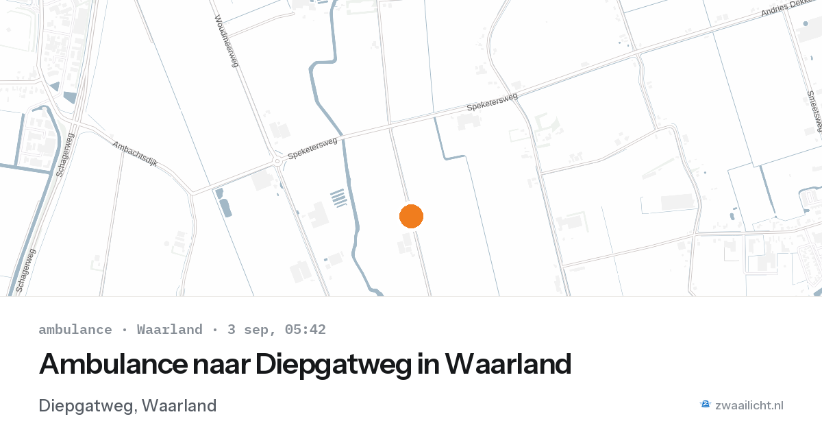 Ambulance naar Diepgatweg in Waarland — 3 sep 2026