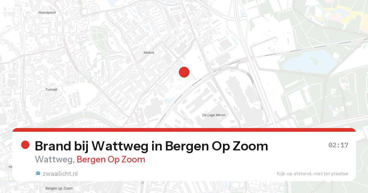 Brand bij Wattweg in Bergen Op Zoom — 28 aug 2026