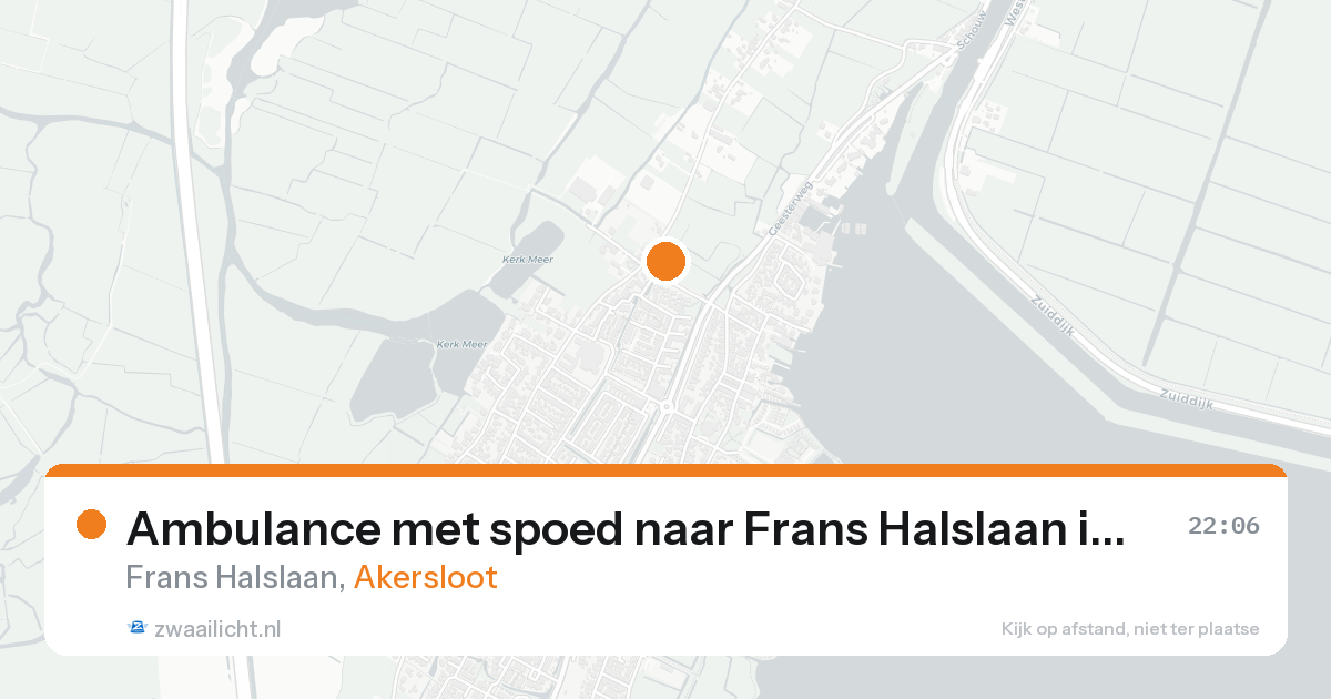 Ambulance met spoed naar Frans Halslaan in Akersloot — 19 aug 2026