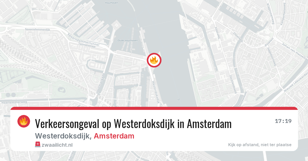 Verkeersongeval op Westerdoksdijk in Amsterdam — 13 jun 2026