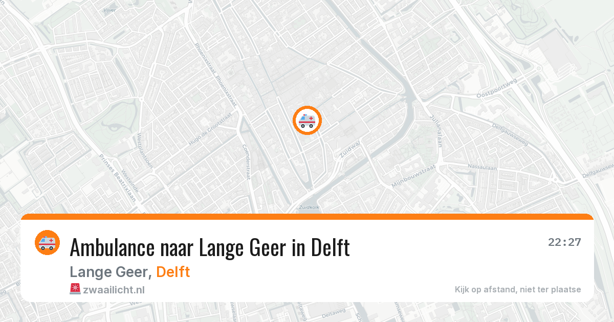 Ambulance naar Lange Geer in Delft — 3 jul 2026