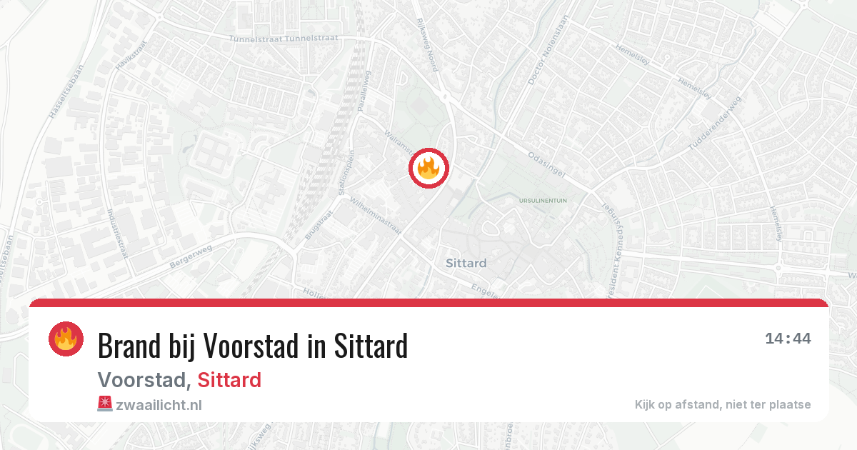 Brand bij Voorstad in Sittard — 2 jun 2026