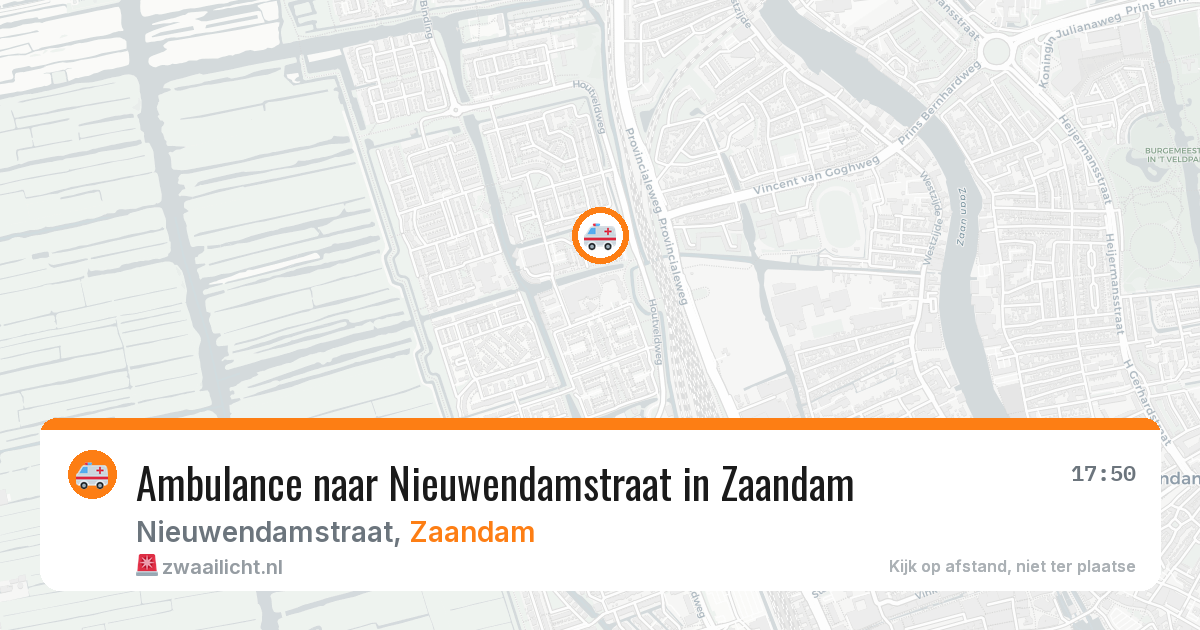 Ambulance naar Nieuwendamstraat in Zaandam — 15 jul 2026
