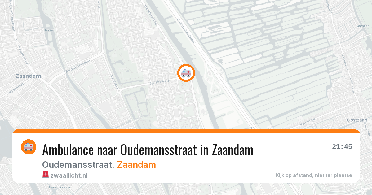 Ambulance naar Oudemansstraat in Zaandam — 29 jan 2026