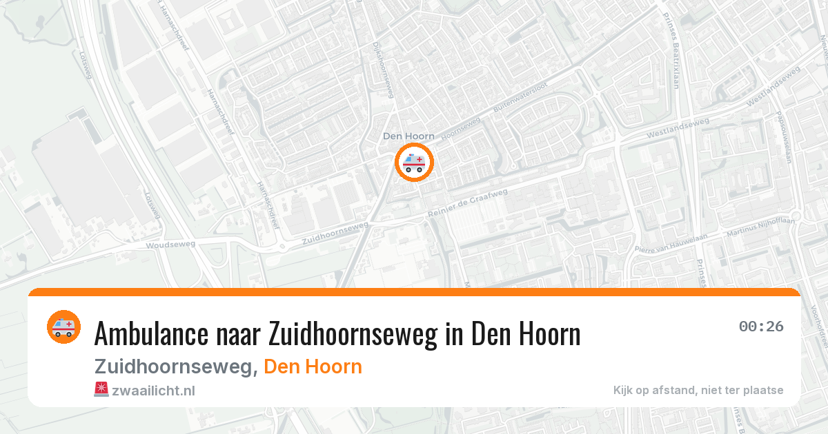 Ambulance naar Zuidhoornseweg in Den Hoorn — 25 apr 2026