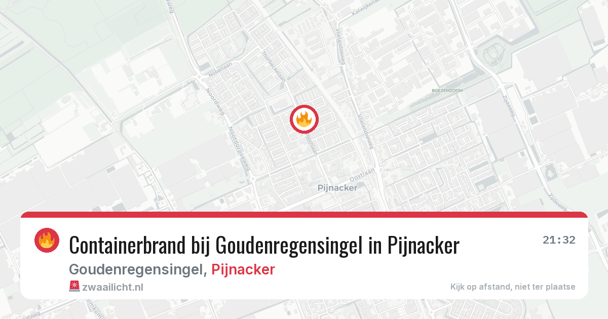 Containerbrand bij Goudenregensingel in Pijnacker — 28 mei 2026