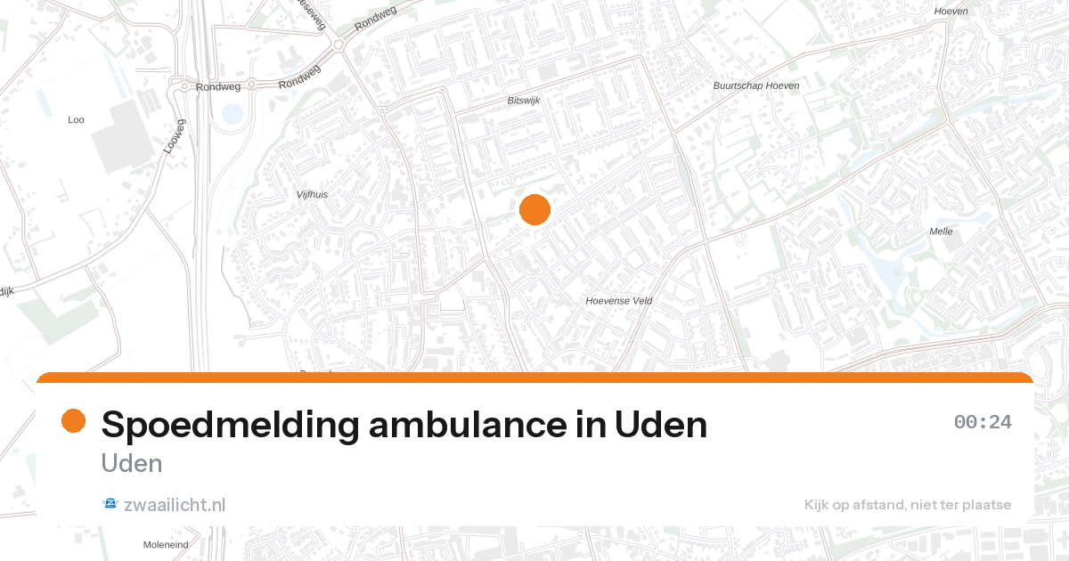 Spoedmelding ambulance in Uden — 26 aug 2026