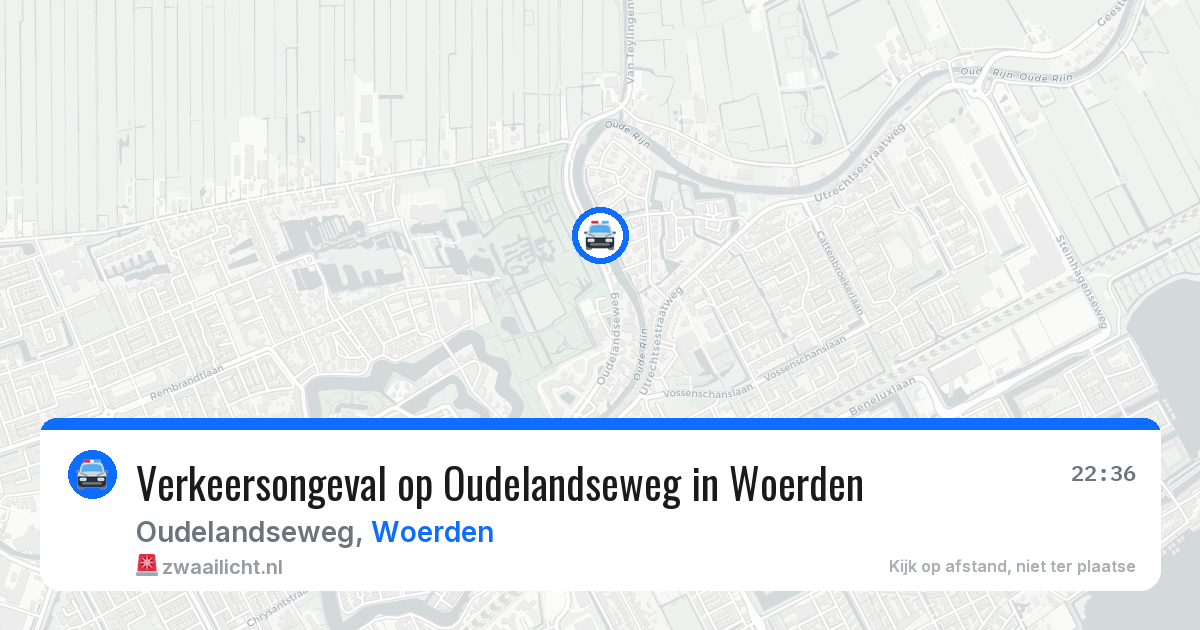 Verkeersongeval op Oudelandseweg in Woerden — 3 mei 2026