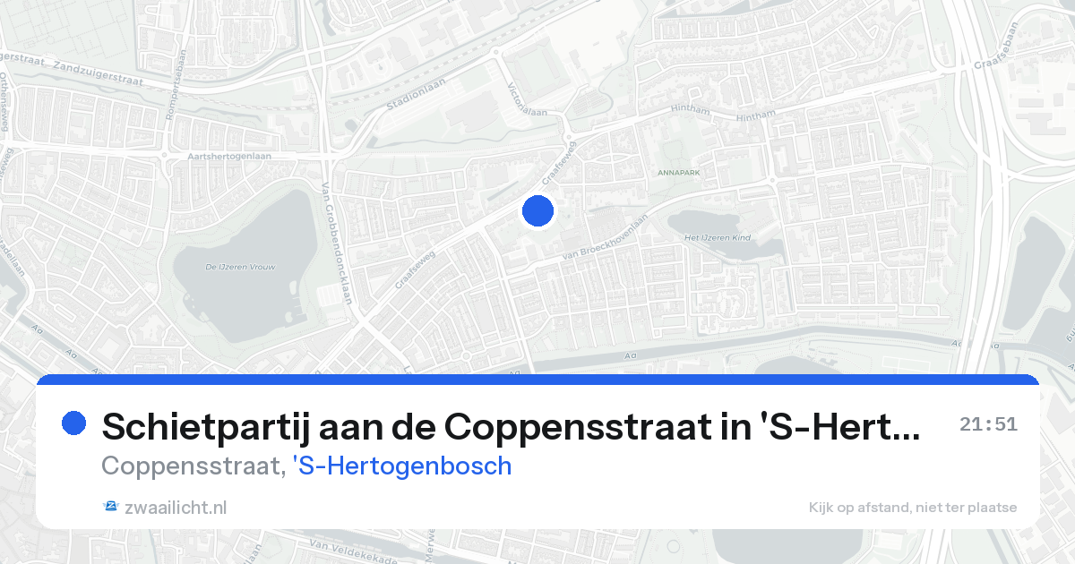 Schietpartij aan de Coppensstraat in 'S-Hertogenbosch — 16 aug 2026