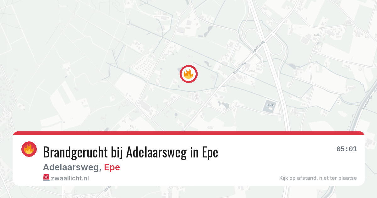 Brandgerucht bij Adelaarsweg in Epe — 18 jun 2026