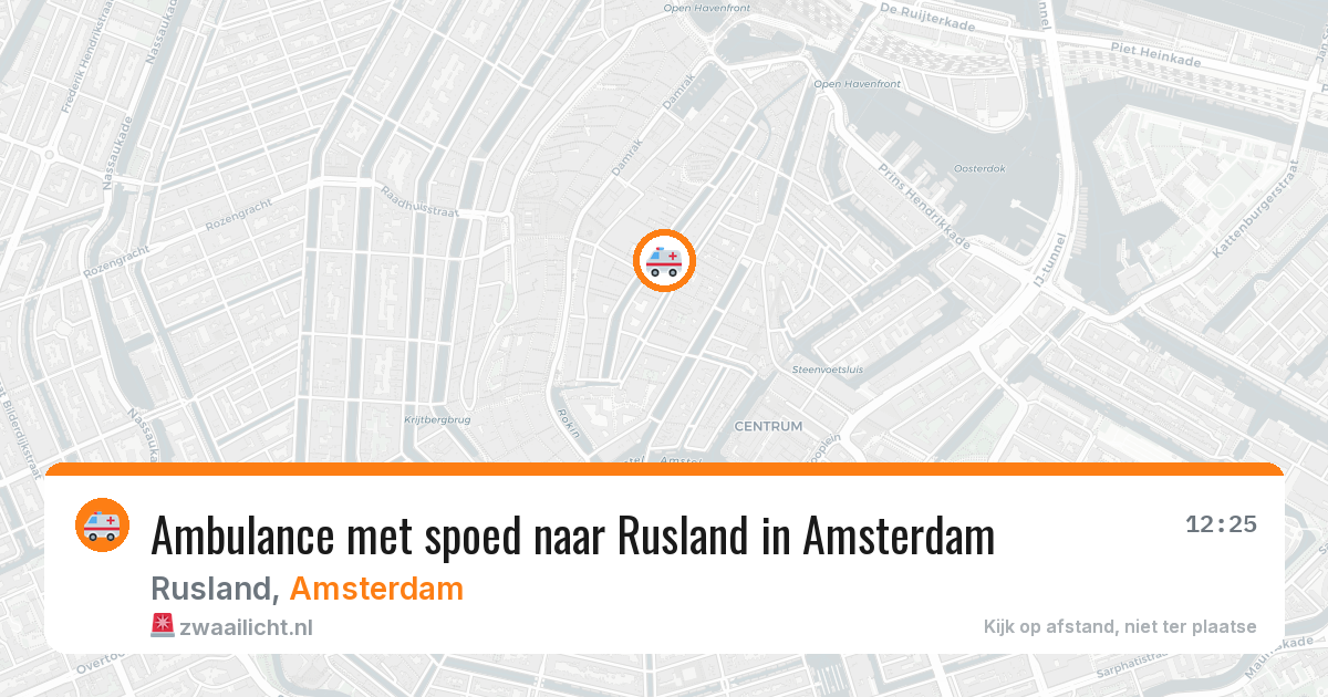 Ambulance met spoed naar Rusland in Amsterdam — 26 mei 2026