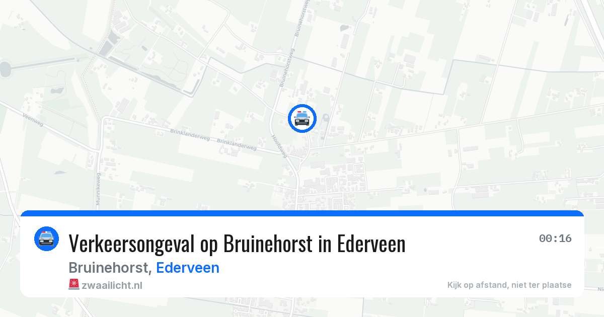 Verkeersongeval op Bruinehorst in Ederveen — 16 mei 2026