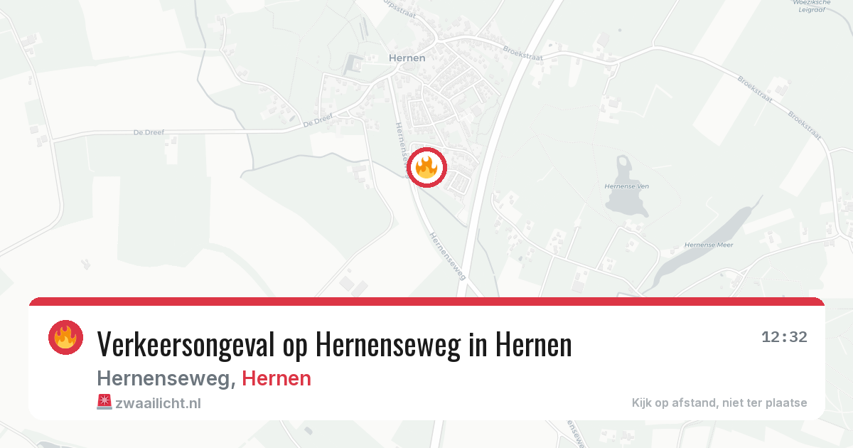 Verkeersongeval op Hernenseweg in Hernen — 23 apr 2026