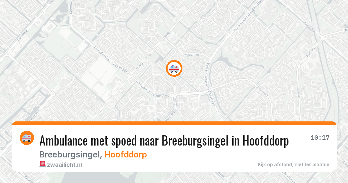 Ambulance met spoed naar Breeburgsingel in Hoofddorp — 24 mrt 2026