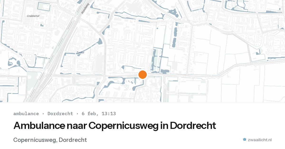 Ambulance naar Copernicusweg in Dordrecht — 6 feb 2026