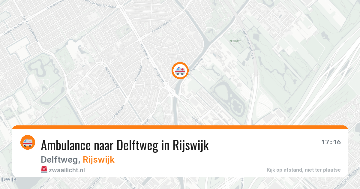 Ambulance naar Delftweg in Rijswijk — 8 aug 2026