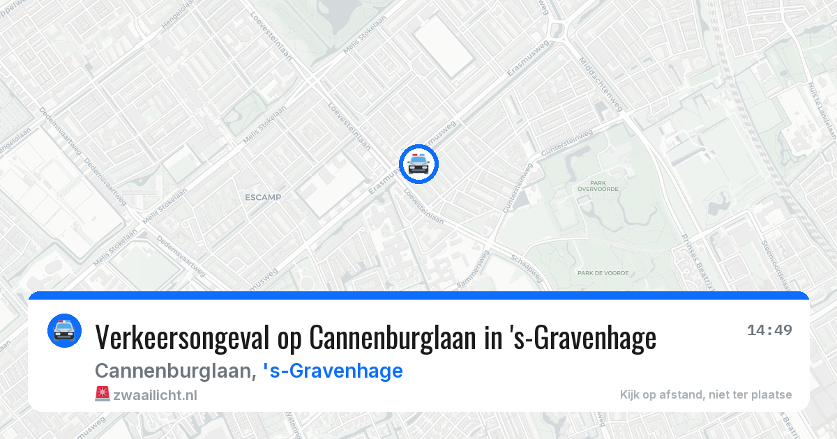 Verkeersongeval op Cannenburglaan in 's-Gravenhage — 9 jun 2026
