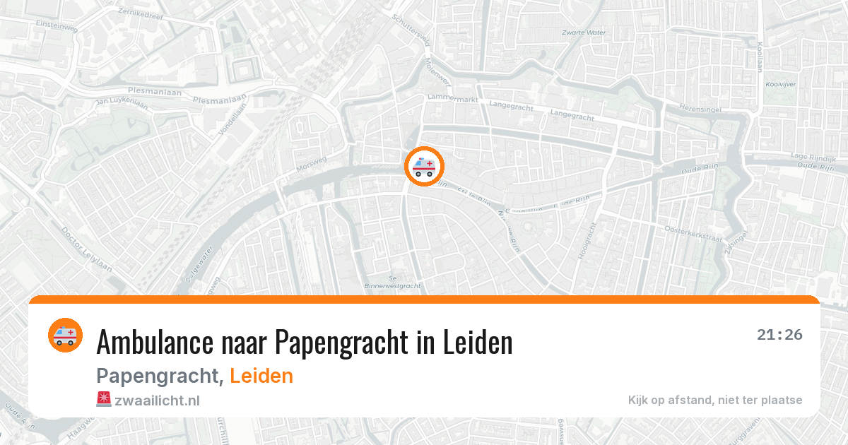 Ambulance naar Papengracht in Leiden — 12 aug 2026