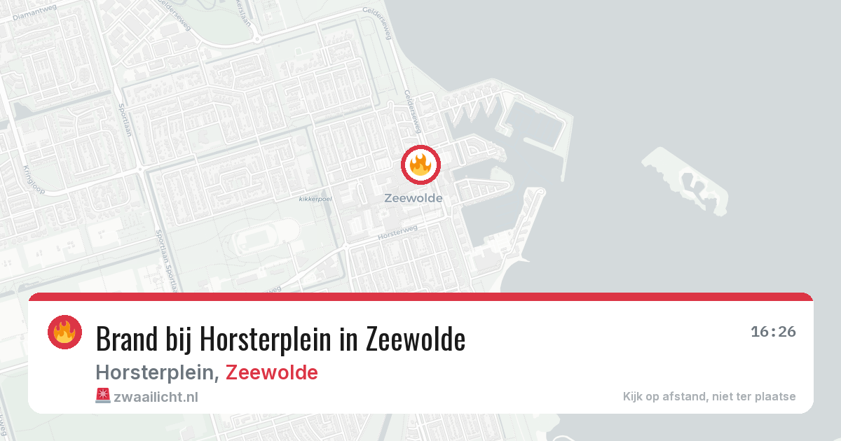 Brand bij Horsterplein in Zeewolde — 10 aug 2026