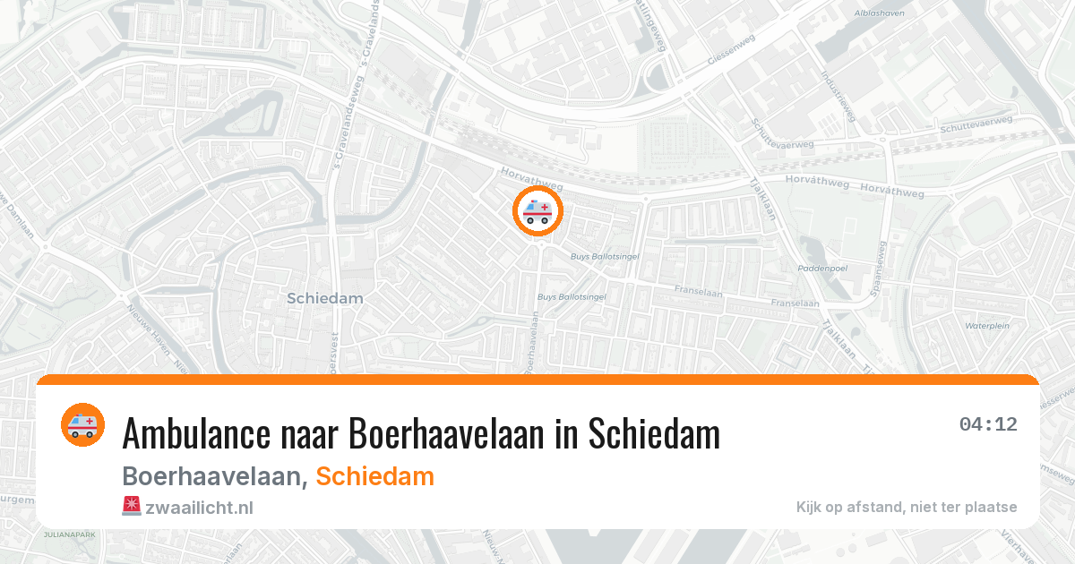 Ambulance naar Boerhaavelaan in Schiedam — 5 jul 2026