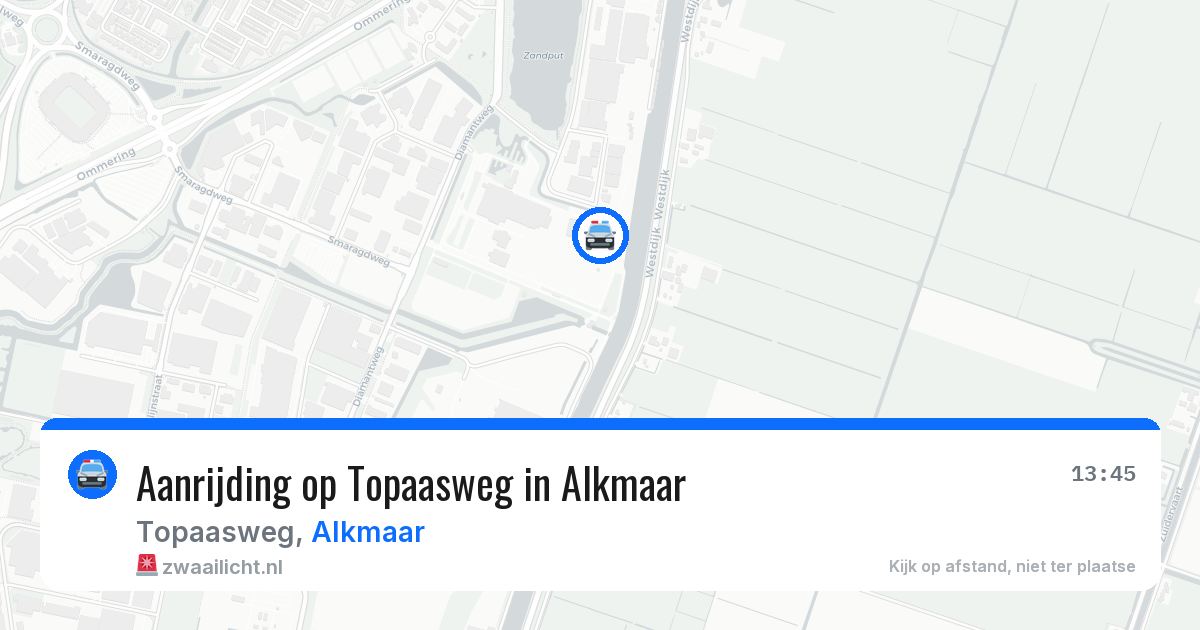 Aanrijding op Topaasweg in Alkmaar — 6 mei 2026