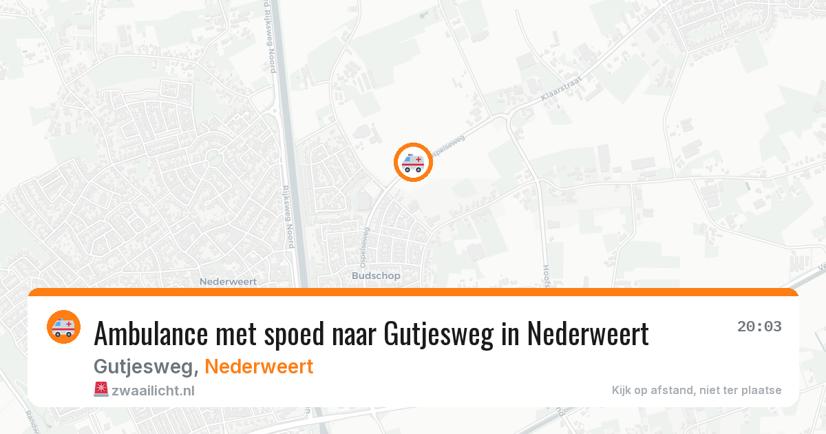 Ambulance met spoed naar Gutjesweg in Nederweert — 12 jul 2026