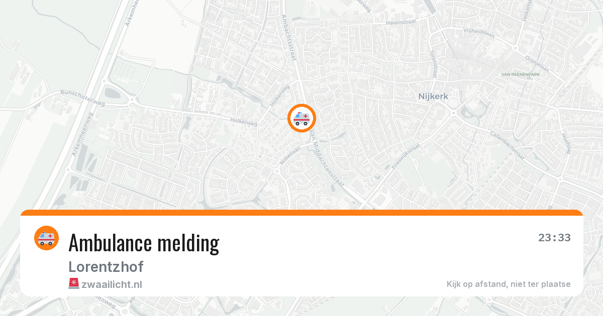 Ambulance melding — 25 apr 2026