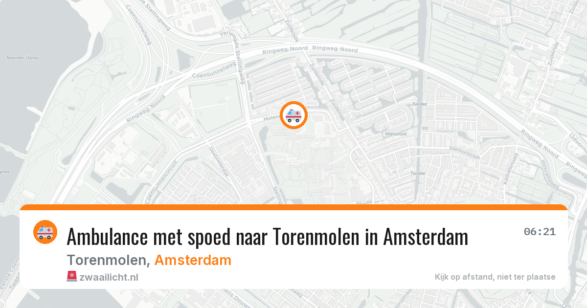 Ambulance met spoed naar Torenmolen in Amsterdam — 11 apr 2026