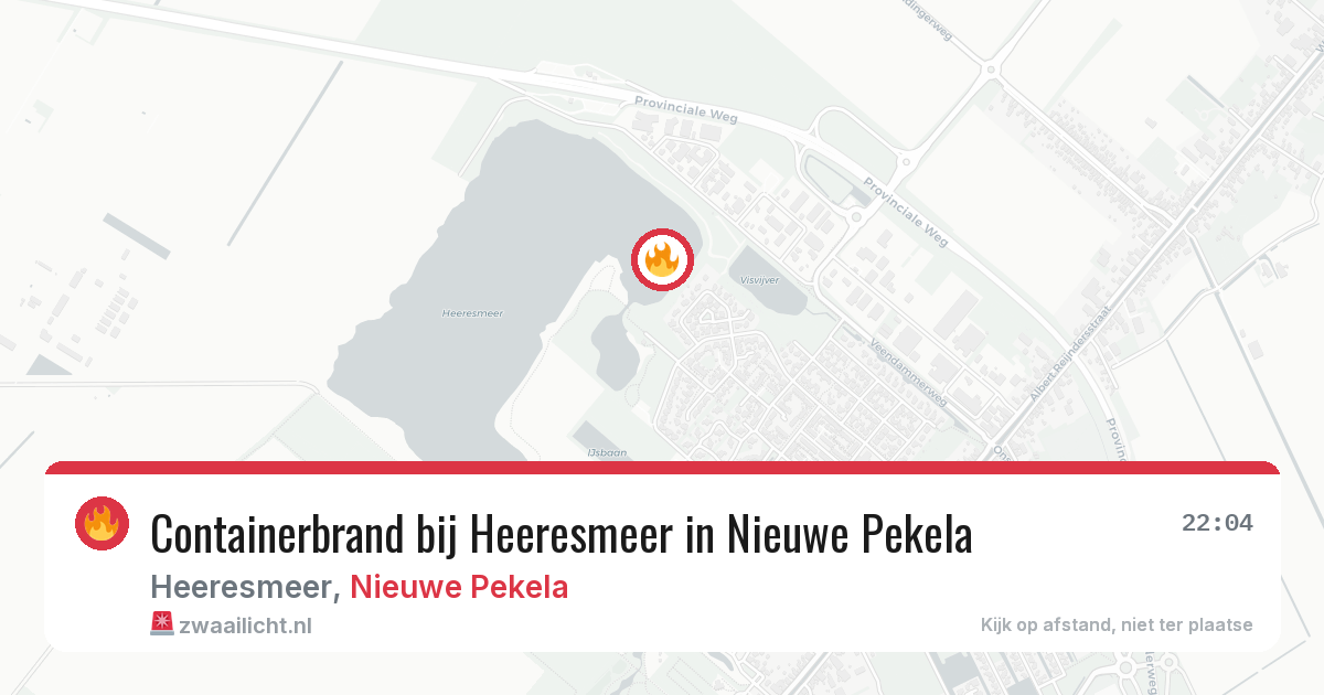 Containerbrand bij Heeresmeer in Nieuwe Pekela — 10 aug 2026