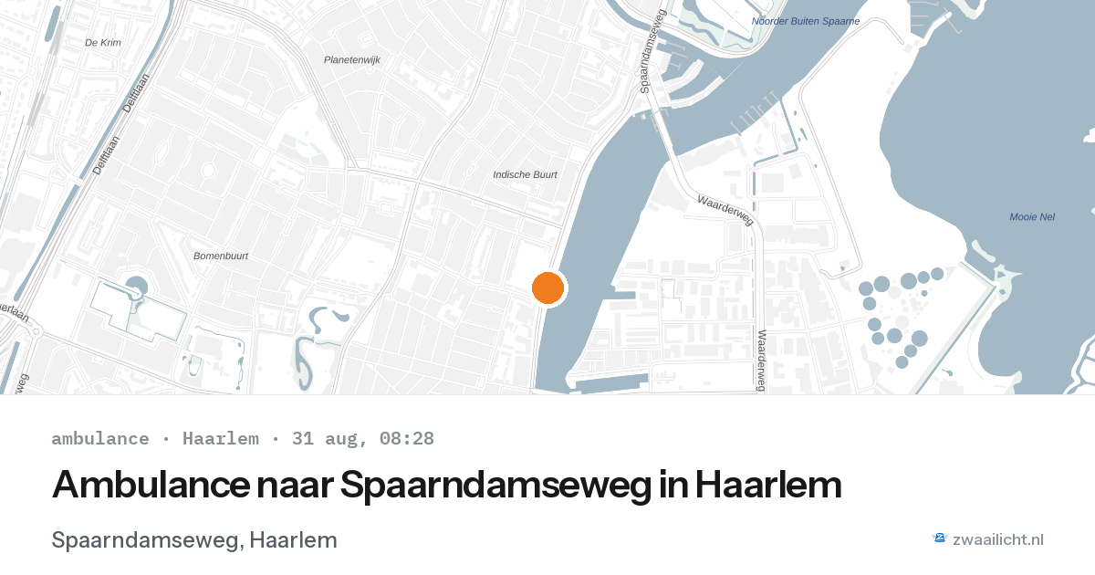 Ambulance naar Spaarndamseweg in Haarlem — 31 aug 2026