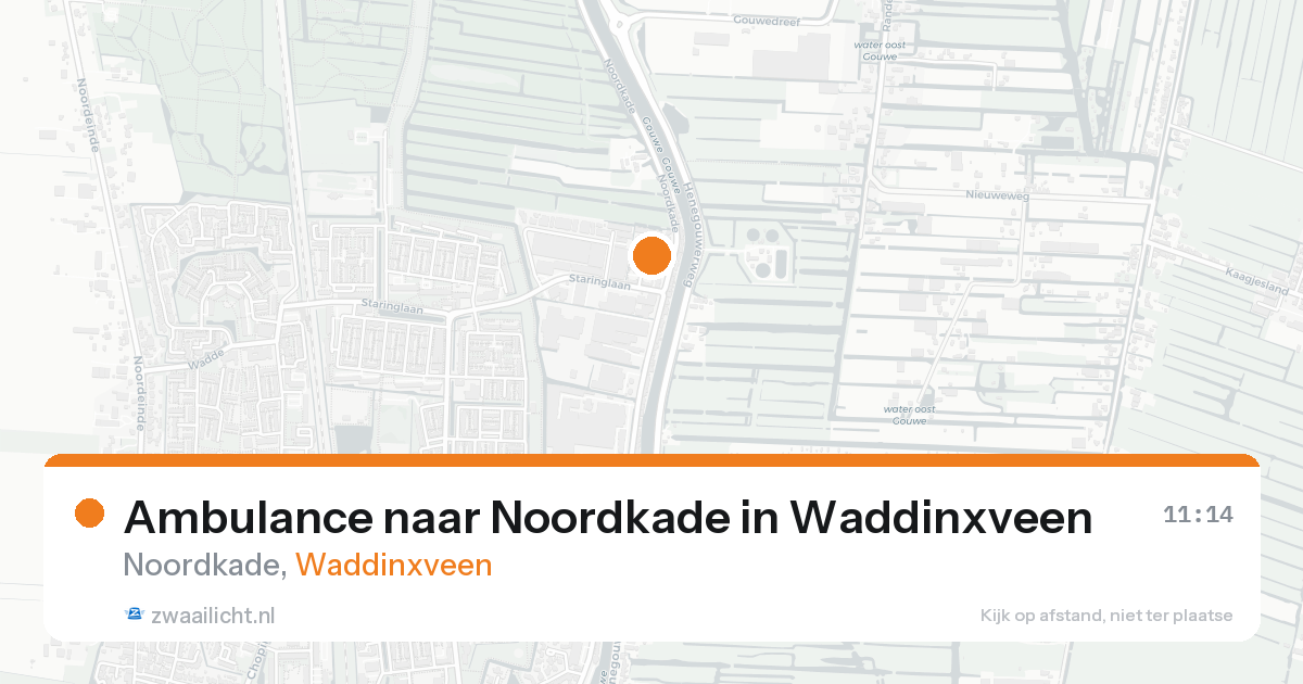 Ambulance naar Noordkade in Waddinxveen — 15 aug 2026