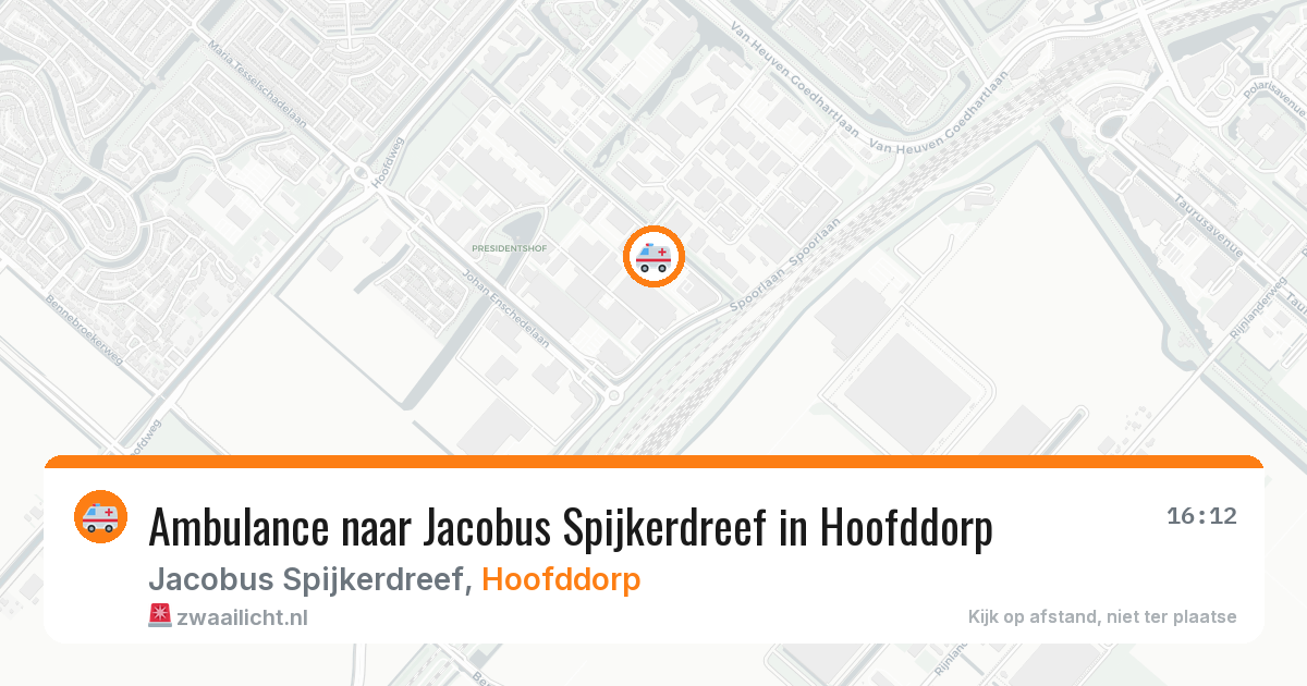Ambulance naar Jacobus Spijkerdreef in Hoofddorp — 20 mrt 2026