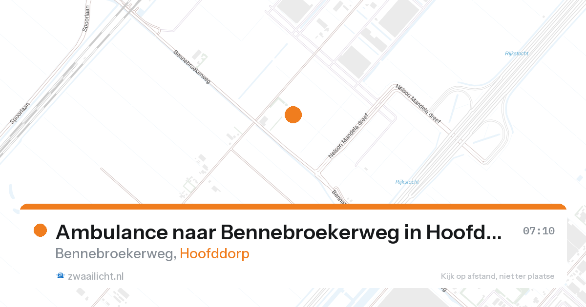 Ambulance naar Bennebroekerweg in Hoofddorp — 9 jun 2026