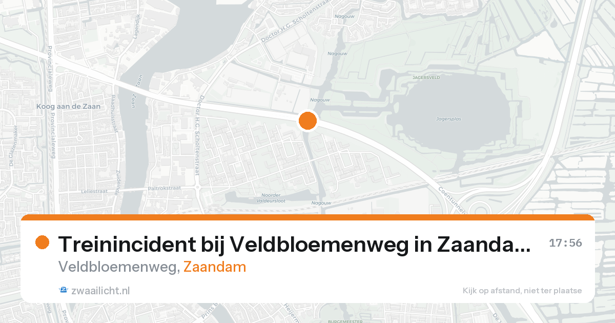 Treinincident bij Veldbloemenweg in Zaandam — 5 jun 2026