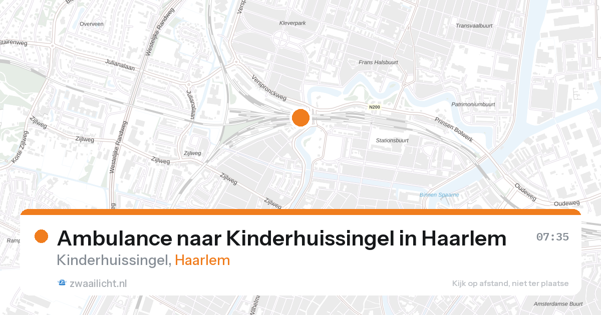 Ambulance naar Kinderhuissingel in Haarlem — 28 aug 2026