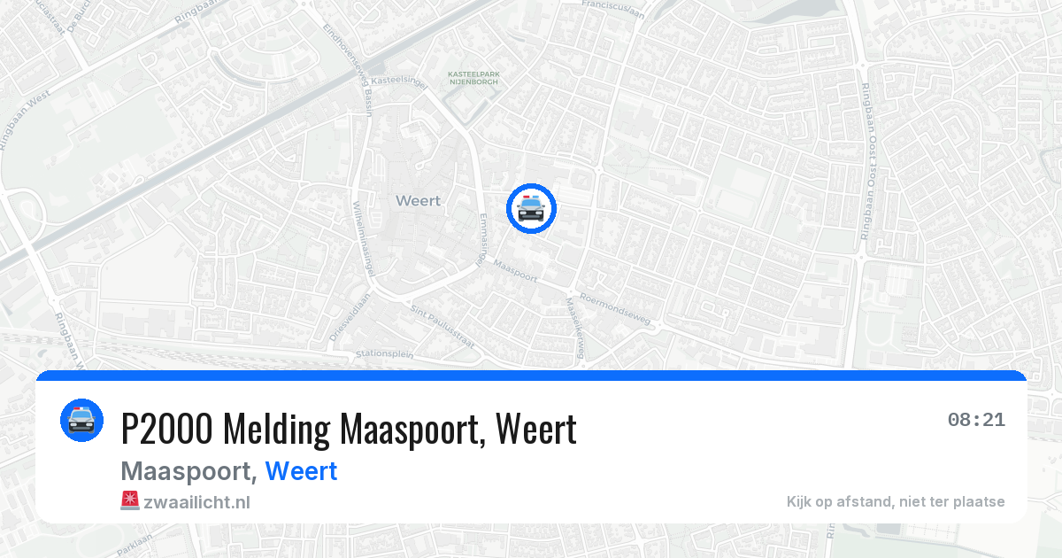 P2000 Melding Maaspoort, Weert — 3 mrt 2026