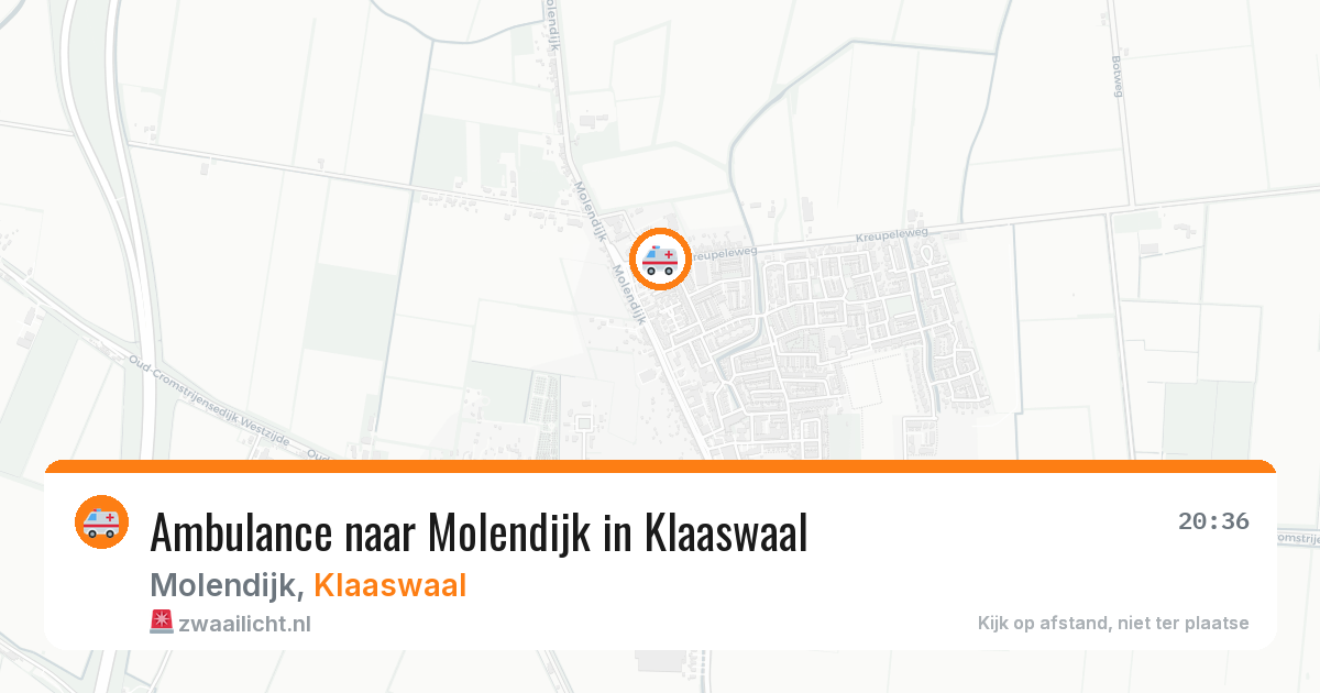 Ambulance naar Molendijk in Klaaswaal — 14 mrt 2026