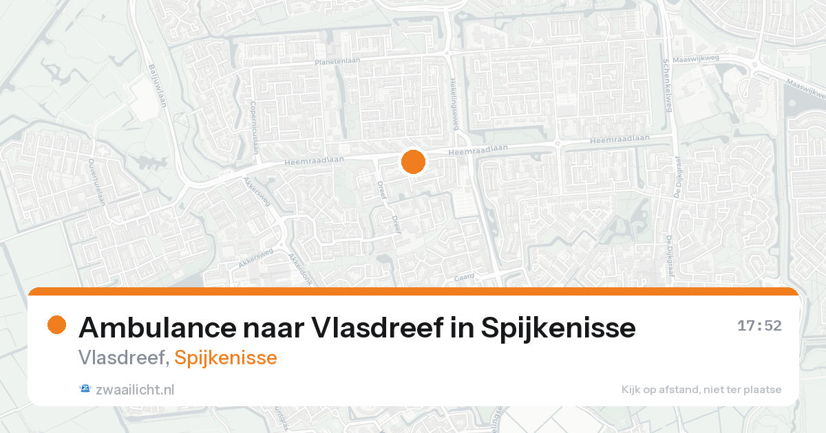Ambulance naar Vlasdreef in Spijkenisse — 19 aug 2026