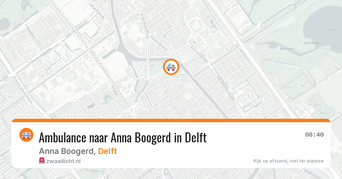 Ambulance naar Anna Boogerd in Delft — 5 jun 2026