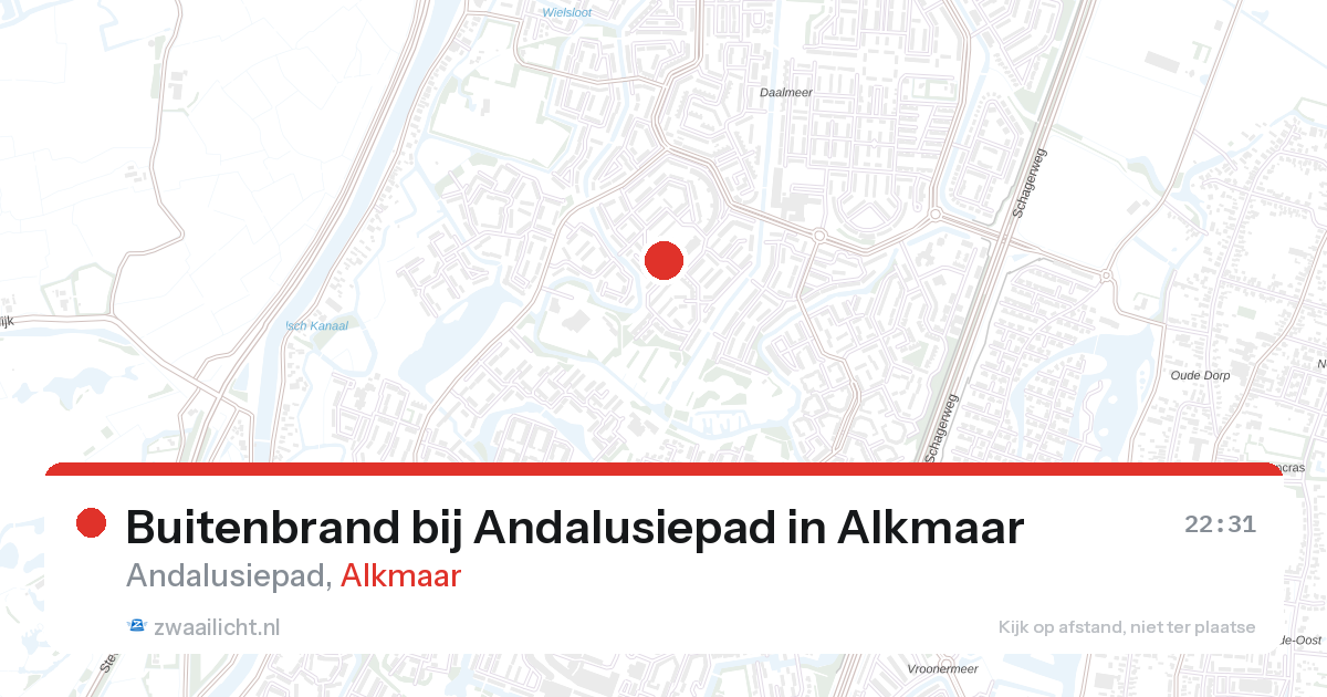 Buitenbrand bij Andalusiepad in Alkmaar — 26 aug 2026
