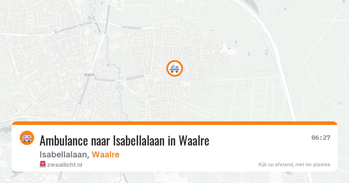 Ambulance naar Isabellalaan in Waalre — 16 mei 2026