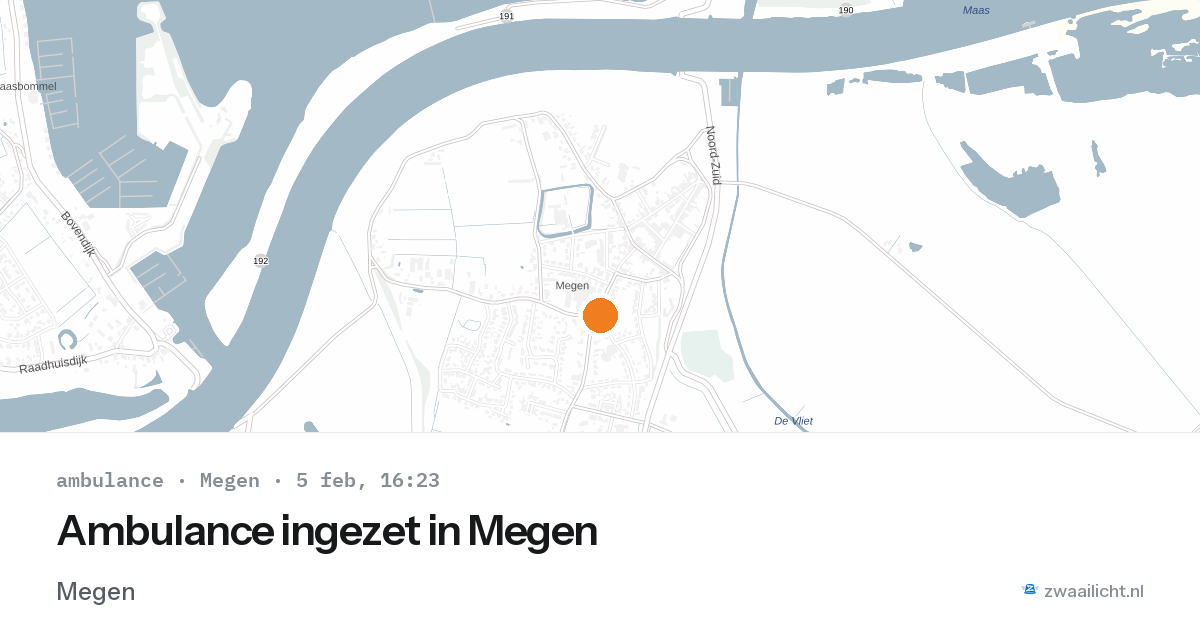 Ambulance ingezet in Megen — 5 feb 2026